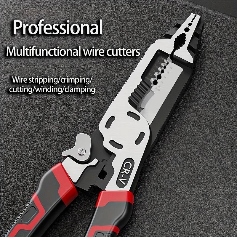 Многофункциональные плоскогубцы промышленного класса, острые стальные закаленные лезвия, подходят для обслуживания механического и электрического оборудования, промышленного ремонта.