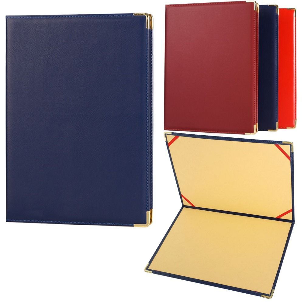 PU Leather Certificate Diploma Cover Protective Paper Document Holder Contract Book  Business