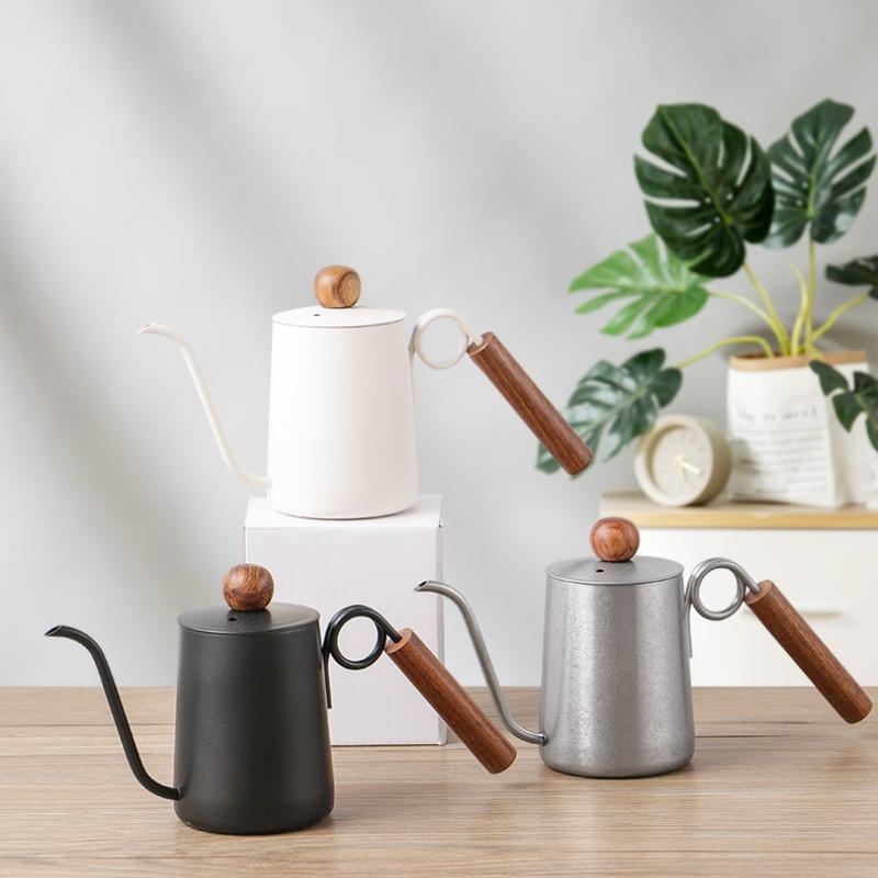 Swan Neck Kettle Coffee Cafe Accessories Coffeeware Teaware Stainless Steel Jug Barista Tools Teapot Coffee Goose Beak Gooseneck