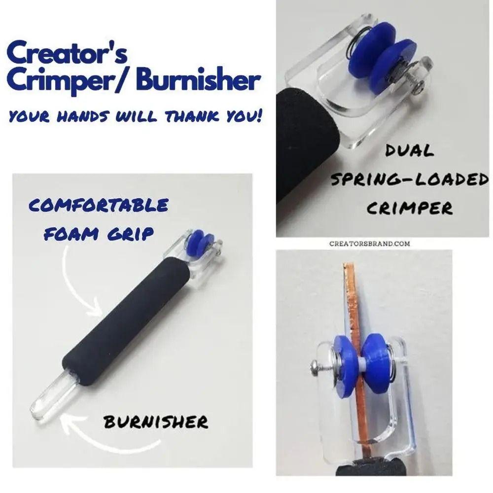 Time-Saving Glass Foil Crimper Wear-resistant Hand Foil Wrapper Foiling Tool Aluminum Foils