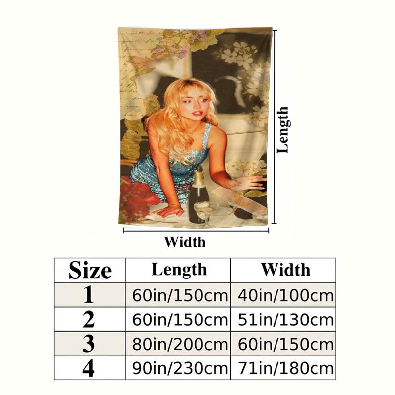 Сабрина Карпентер Узор Настенный Гобелен Эстетичное Настенное Украшение Печатная Ткань Одеяло Декоративные Гобелены для Спальни Гостиной Домашний Декор