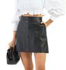 Real Soft Lambskin Leather Stylish Handmade Women's Black Skirt Party Formal