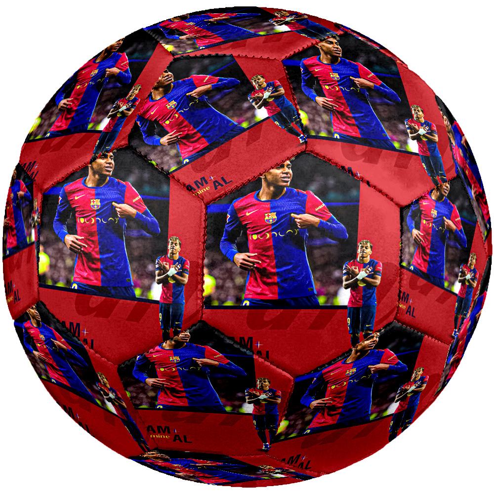 Lamine Yamal's Barcelona Fc Player Portrait Size 5 Soccer Football Machine-Stitched Indoor/Outdoor Training and Matches for Football Accessories