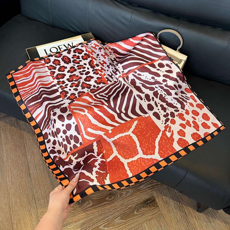 New Korean version of versatile printed decorative silk scarf, Chinese style temperament, elegant streamer, hair tie, bag, small scarf