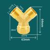 H58 Латунь 1/2" 3/4" Резьба BSPP Тройник равнопроходной Редуктор Фитинг для труб Утолщенный Соединитель-муфта Адаптер для воды и газа Соединитель