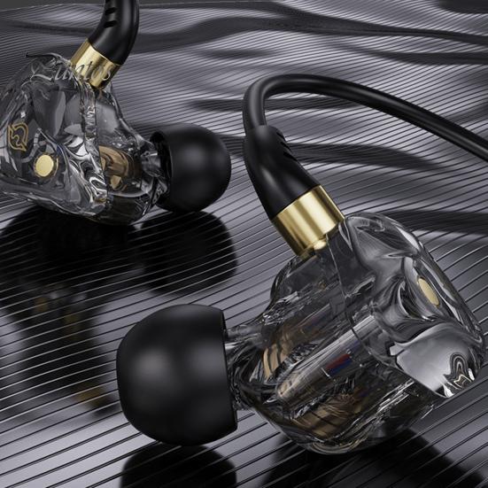 Wire Earphone Unisex In-ear Mega Bass with Microphone Clear Sound Gaming Universal 3.5mm Interface Sports Earphone Phone Accessory