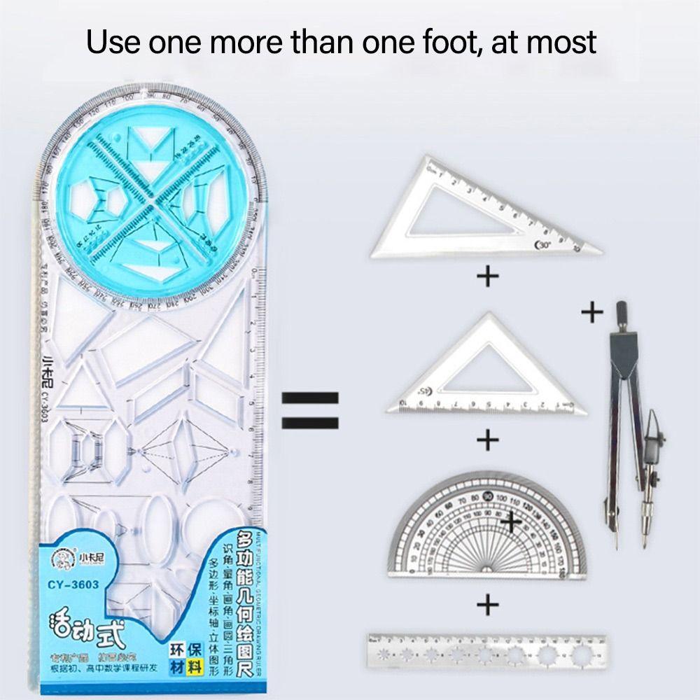 Stationery School Office Supplies Ruler Learning Measuring Tool Geometric Drawing Protractor