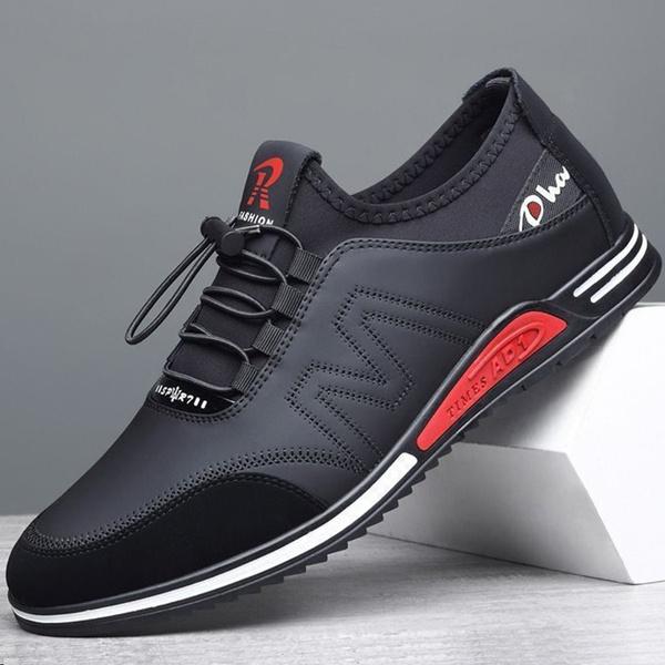 Новые мужские кожаные туфли, повседневные туфли для гольфа, мужская спортивная обувь, дышащая противоскользящая обувь, легкая спортивная обувь