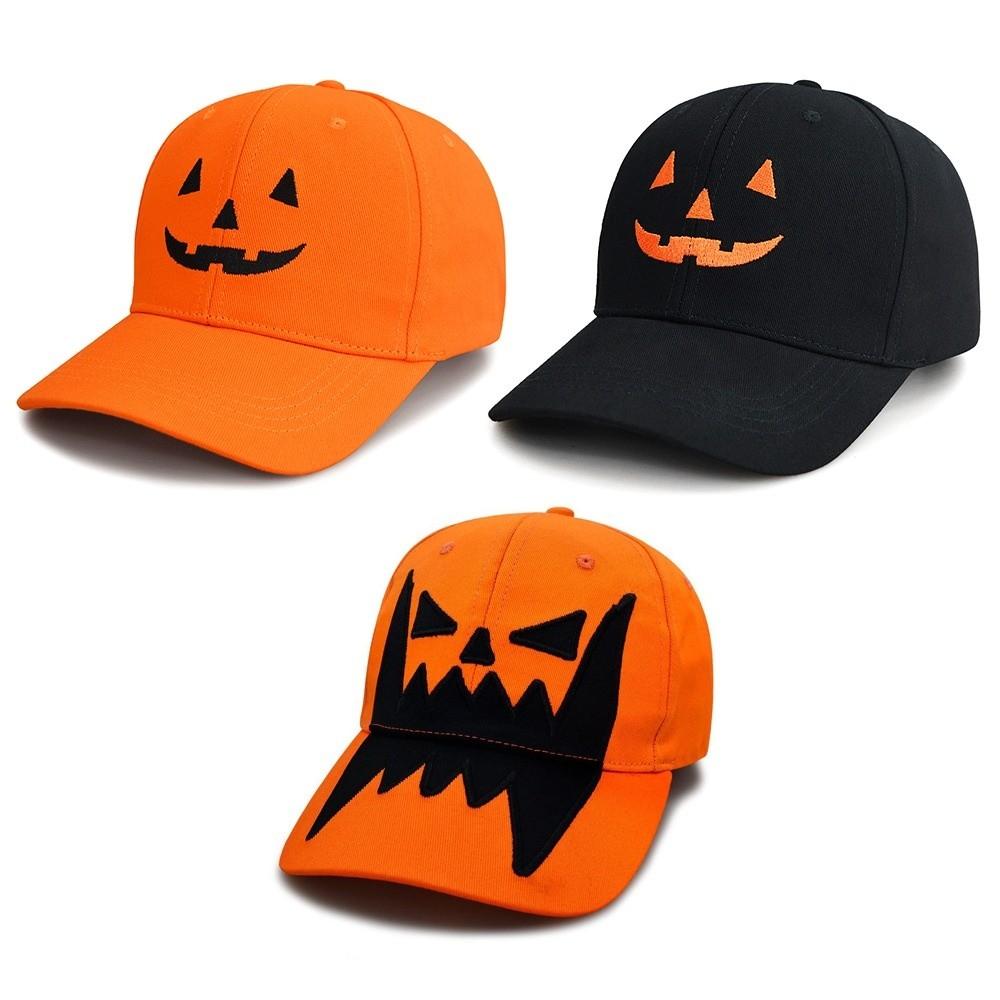 UV Protection Halloween Baseball Cap Lightweight Sunshade Cap Fashion Pumpkin Embroidery Hat Party