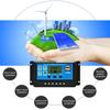 Solar Panel Controller 12V/24V Adjustable LCD Display Solar Panel Battery Regulator with Dual USB Port 10A-100A