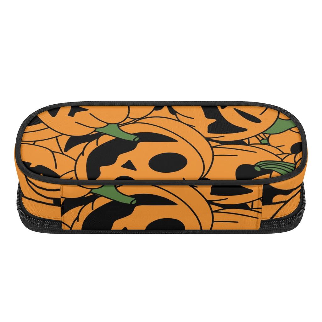 Pencil Pouch Lightweight 300D Polyester Zip Around Closure with Mesh Pocket Removable Divider and Pen Slots for Daily School Use