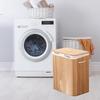 Bamboo Laundry Basket Container Hamper Bin Dirty Clothes Organizer for Playroom