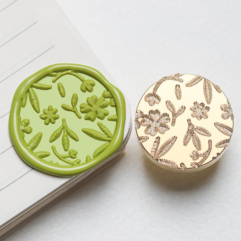 Plant Flowers Wax Seal Stamp Classic Sealing Wax Stamps Wedding Cards Decor Of Knit Rose Daisy Clover Tulips