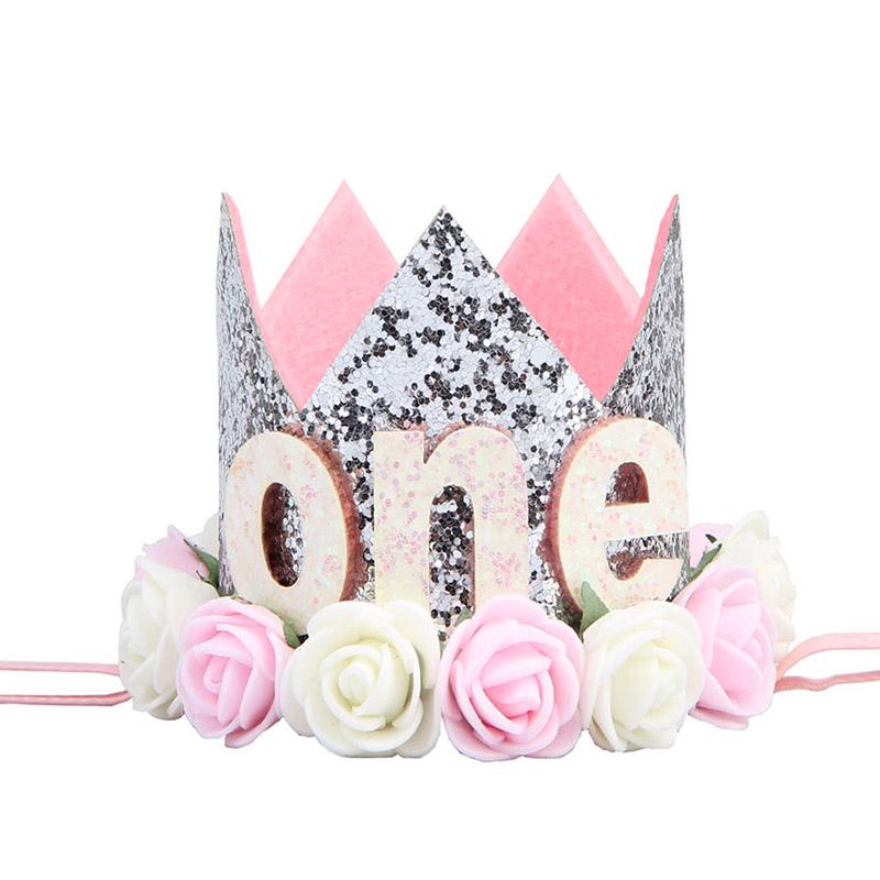 Головной убор на день рождения шляпа корона детский номер фото цветок вечеринка 1 шт день рождения ребенок корона выступление повязка на голову повязка на голову аксессуары
