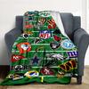 Nfl Teams Throw Blanket Flannel Blanket Soft Warm Sofa Bed Camping home Decor Unique Christmas Gift C10231