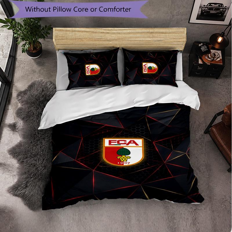 FC Augsburg FC Themed Bedding 3Pcs Duvet Cover Set Decorative Bed Linen For Teen Room Home Decoration