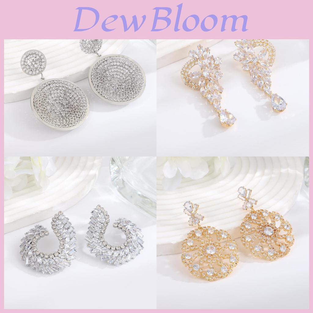 Elegant Geometric Drop Earrings With Cubic Zirconia For Wedding And Evening Wear