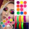 12 цветов флуоресцентной пудры, темного свечения, светящегося пигмента, набора пудр для ногтей, теней для век