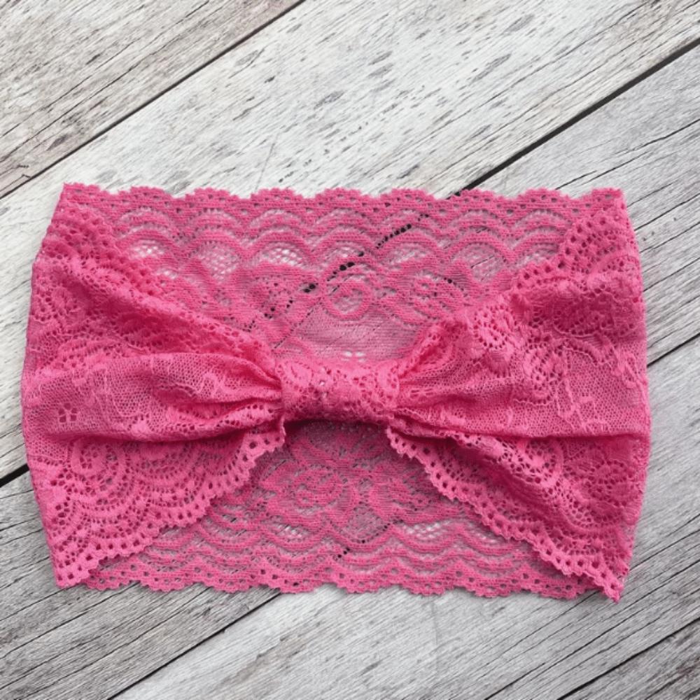 Soft Lace Trim Headband Bow Fabric Headband Sport Yoga Elastic Headwear Running