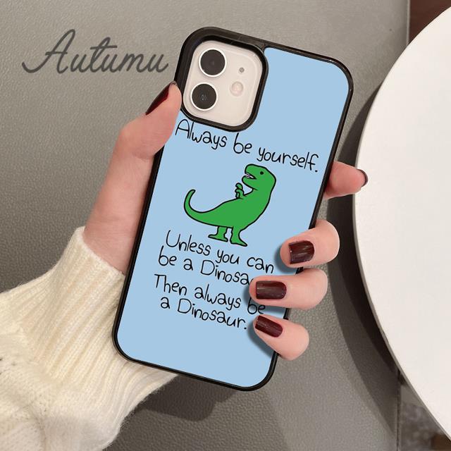 Милый Чехол-Телефон с Динозавром для iPhone 17 Air 15 16 16e Pro Max 11 12 13 14 Plus Обложка coque Fundas Shell