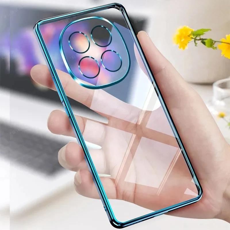 Роскошный тонкий чехол с покрытием TPU для Xiaomi Redmi Note 14 Pro + Plus 5G, мягкая защитная задняя крышка для Redmi Note14 14Pro 13pro Plus Poco M6 X6