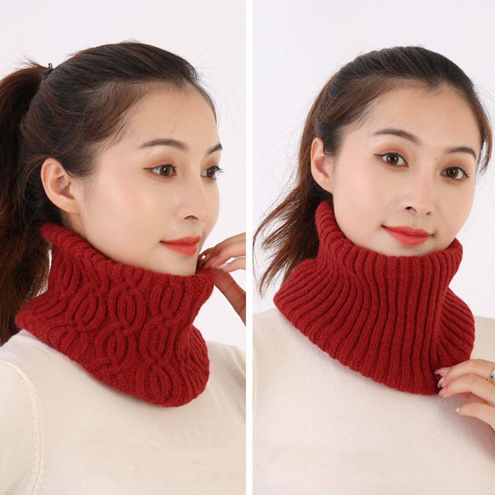 Winter Detachable Windproof Knitted Fake Collar Turtleneck Neck Warmer Scarf
