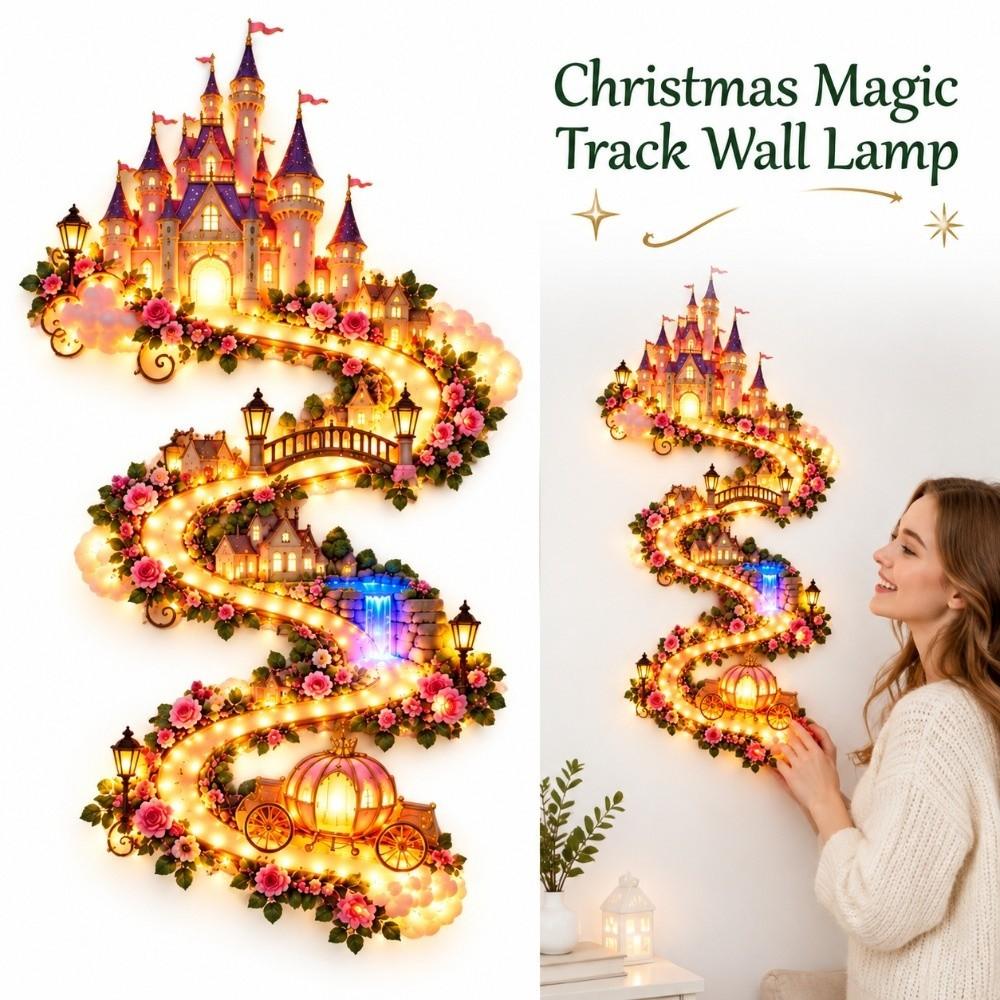 Warm White Light Wall Lamp Fairy Tale Style Rose Vine Track Wall Decoration Home Indoor Decor