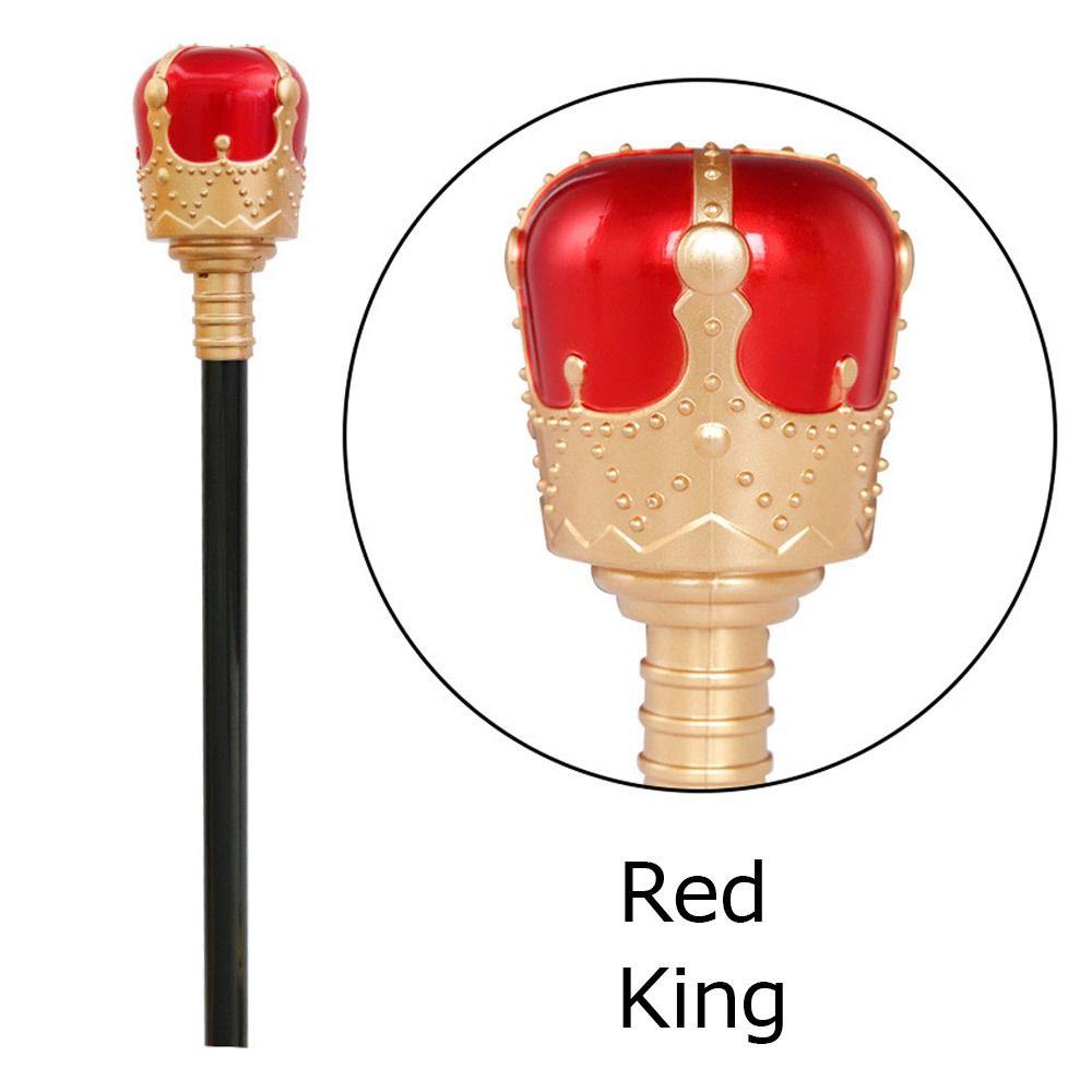 Red/Blue King Queen Scepter Performance Hand Wand Durable Princess Prince Cane Boy