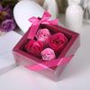 4Pcs/Box Heart-Shaped Rose Soap Flowers Romantic Wedding Party Gift Artificial Flower Decor Health Care Tool Personalized Gift