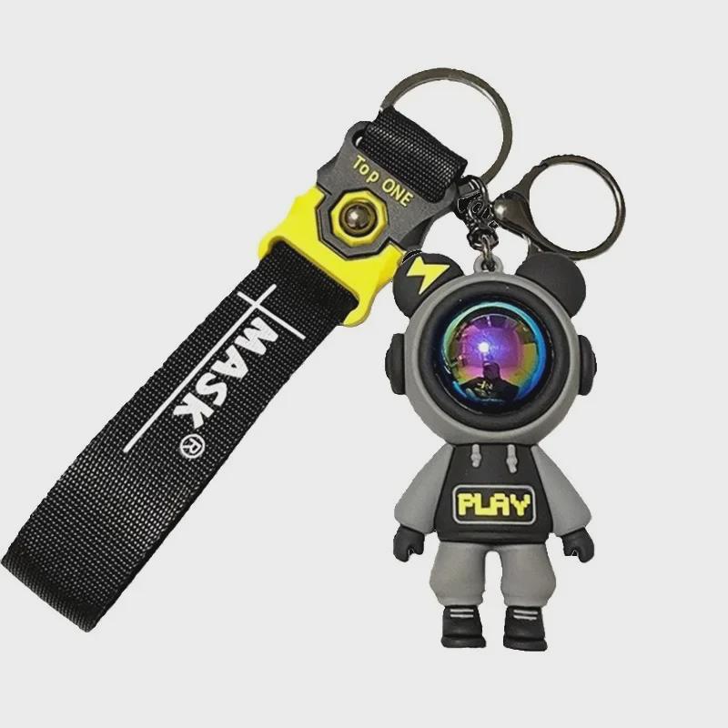 Брелок для ключей Lightning Bear Couples - мультяшный кулон для мужчин и женщин, подвеска для школьного ранца, автомобильный аксессуар