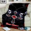 1PC Custom Name Gothic Cross Wings blanket versatile,all-season throw suitable for the living room,bedroom,camping,travel,and gift