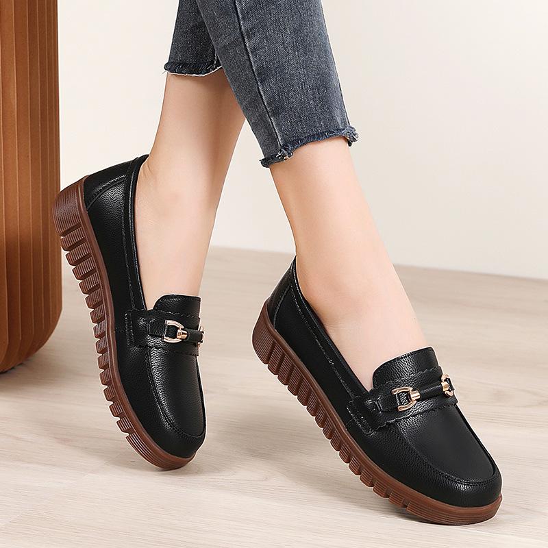 New Spring Single-shoe Women's Fashionable and Versatile, Mom's Shoes for Women, Soft-soled Casual Women's Shoes