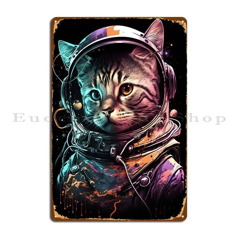 Jet Pilot Cat With Goggles Metal Plaque Poster Design Pub Wall Decor Garage Club Party Design Tin Sign Poster