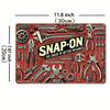 SnapOn Metal Wall Sign 8x12 Inch Garage Art Decor for Mechanic Tool Shop
