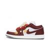 Jordan Air Jordan 1 Амортизация Устойчивость к истиранию Покрытие Низкие Винтажные Баскетбольные Кроссовки Унисекс Белый Красный 553560-133(Команда59-)