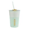 Керамический стакан Starbucks 600 мл мятно-зеленого цвета с крышкой-короной и соломинкой