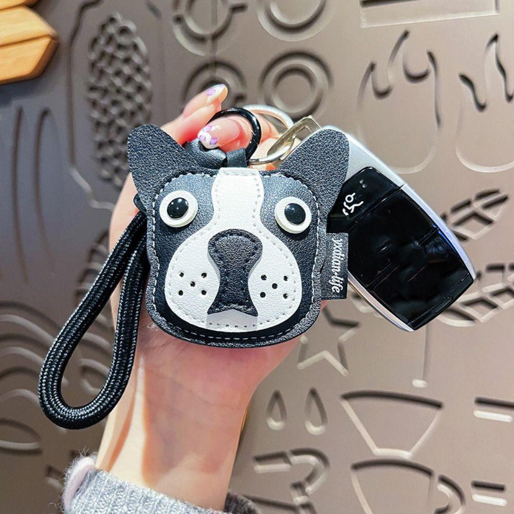 Animals Pu Leather Puppy Keychain Cat Bag Pendant Trendy Leather Dog Pendant Car Accessory
