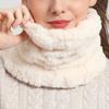 Faux Fur Plush Infinity Scarf Solid Color Soft Neck Gaiter Cute Plain Coldproof Neck Warmer Ski Mask For Women Daily Uses Winter Outdoor