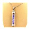 Pierres et Minéraux. Collier Tanzanite brut. Modèle tube 50 mm.