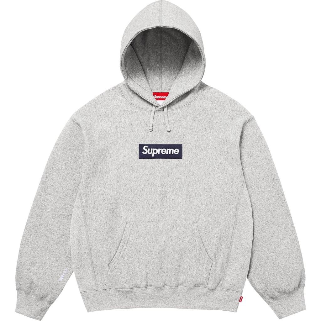 Supreme Толстовка с капюшоном и логотипом-коробкой (25FW) Серый вереск