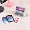 1:12 Dollhouse Miniature Laptop Phone Tablet Desk Lamp Book Desk Set Decor Toy