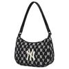 New MLB NY Yankees Hobo Bag Shoulder Bag Monogram Collection Women's Black/White 3ABQS012N-50BKS