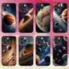 Планеты Вселенной Чехол для телефона Для iPhone17,16,15,14,13,12,11 Plus,Pro Max Мягкий черный чехол
