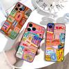 Рыба Сардины Арт Банка Чехол для Телефона Для iPhone 17,16,15,14,13,12,11 Plus,Pro Max,XS,Мягкий Силикон Черный Чехол