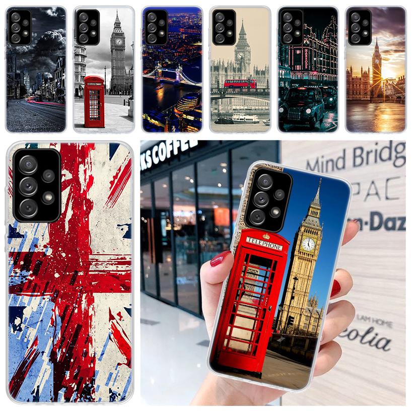 Распродажа London City Для Samsung Galaxy A15 A14 A13 A12 A55 A54 A53 A52 Чехол для телефона A32 A35 A34 A33 A25 A24 A23 A22 A04S A03S A02