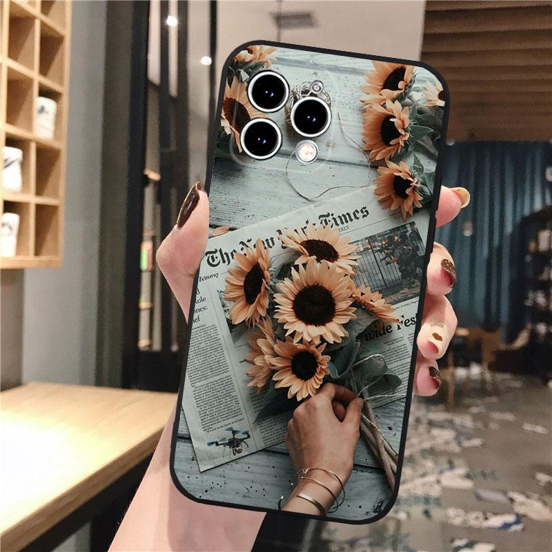 Чехол для телефона Sunflower Butterfly для iPhone 15 14 Pro Max 13 12 11 Pro Max XSMax XR 12 13 mini 14 Plus Shell