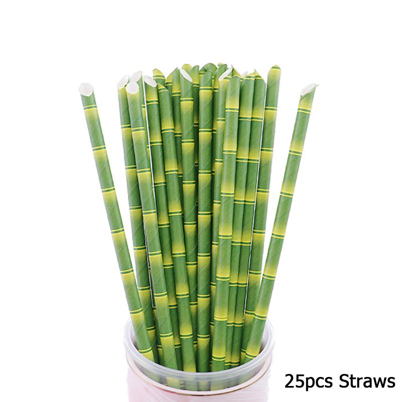 25 шт. розовых бумажных трубочек для питья, сувениров для украшения свадьбы, дня рождения, бумажных трубочек для питья, принадлежностей для дня рождения