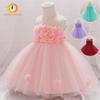 2025 Европейское и Американское Цветочное Сетчатое Детское Платье Принцессы для Детей в возрасте от одного года