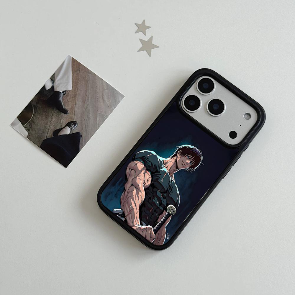 Чехол для телефона Toji Fushiguro Jujutsu K-Kaisen для IPhone 17 Air 16 15 14 Plus 13 12 11 Pro Max Двухцветный Жесткий ПК Модный Защитный