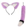 Cat Ears Headband and Faux Tail Keychain Elegant Cosplay Accessories Stylish Pendant for Handbag Backpack Decoration